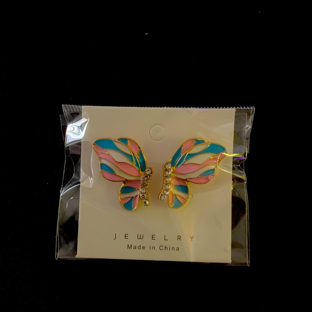 Pastel Butterfly Wing Earrings. Great quality!